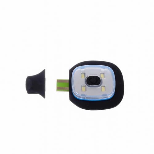 Hattu irrotettavalla mustalla LED-lampulla