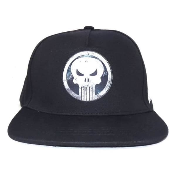 Marvel - Svart Snapback Cap Punisher Skull Logotyp