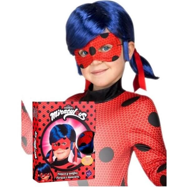 Ladybug™ Miraculous™ kostymask för barn - Miraculous™ - Ladybug™ modell - mörkblå - röd och svart