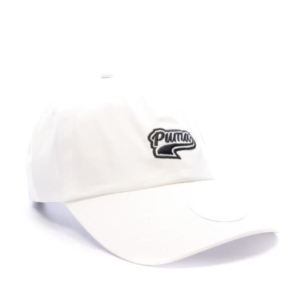 Vit keps för män med Puma Script-logotyp