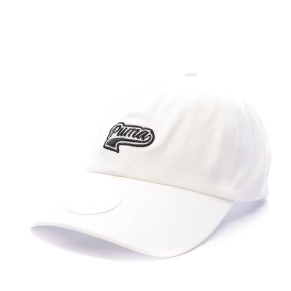 Vit keps för män med Puma Script-logotyp