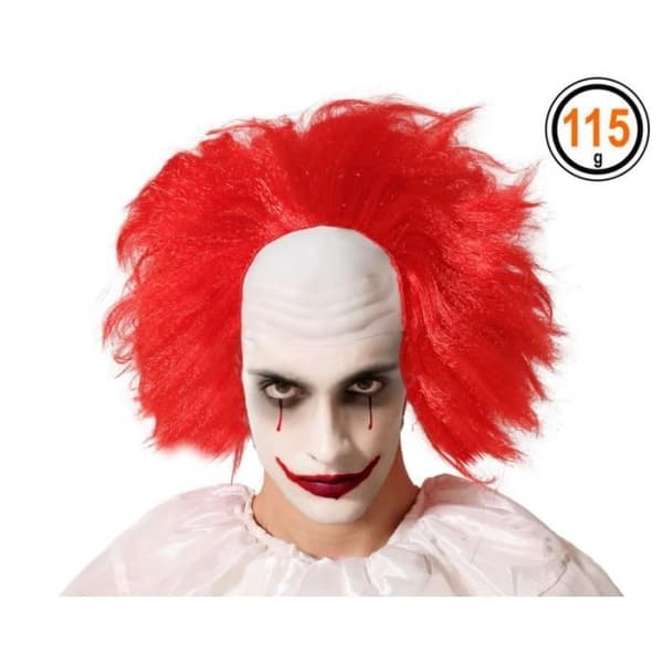 Halloween Killer Clown Peruk - ATOSA - Kostymtillbehör - Röd - Vuxen/barn