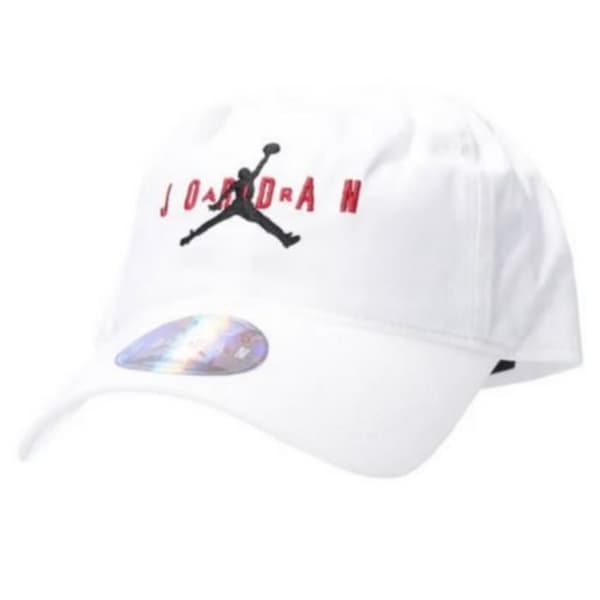 Vit Jordan Jumpman-keps för herr eller junior