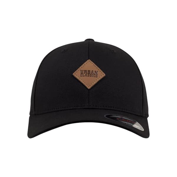 Casquette - Flexfit - Läderlapp - Konstläder - Svart - Unisex