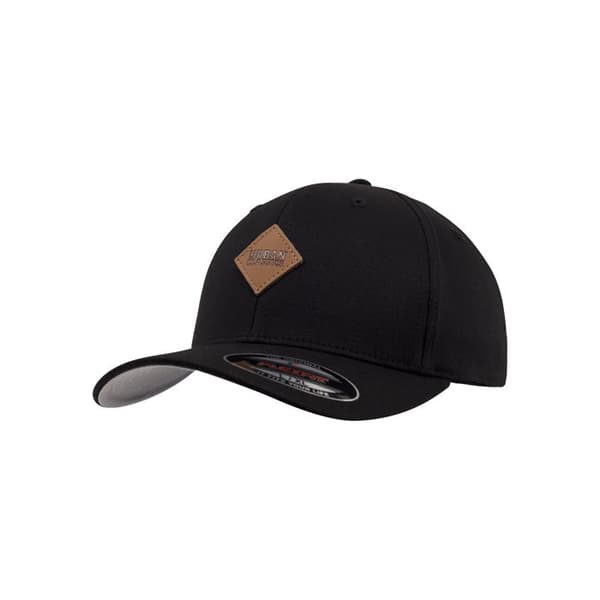 Casquette - Flexfit - Läderlapp - Konstläder - Svart - Unisex