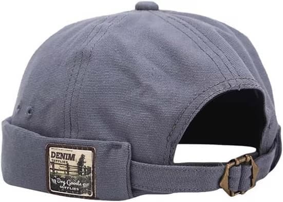 Kasket, Skipper's Hat, 100% Bomuld, Kort Flad Kasket Beanie Docker