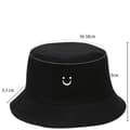 Miniatyrbild 4 av 4: Fiskarhatt Tvåsidig Bucket Hat med Smile - Unisex Solhatt för Sommar
