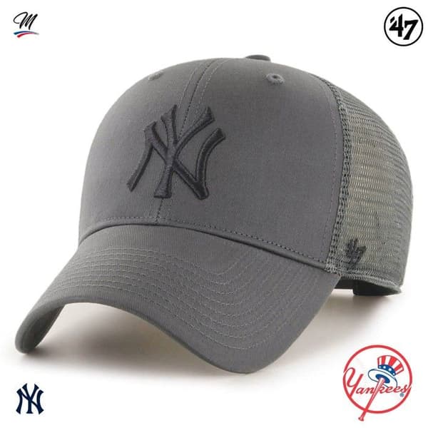Truckerkeps - 47 Brand - New York Yankees BRANSON - Mörkgrå - Justerbar - Urban Stil