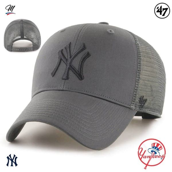 Truckerkeps - 47 Brand - New York Yankees BRANSON - Mörkgrå - Justerbar - Urban Stil