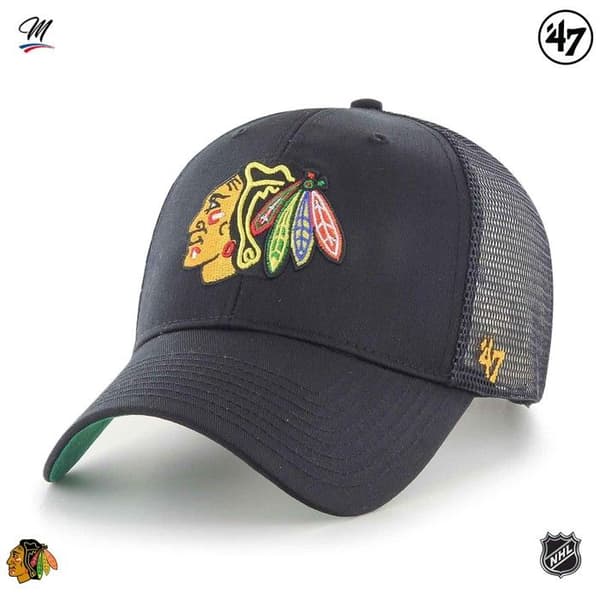 47 Brand Justerbar Keps - BRANSON Chicago Blackhawks svart