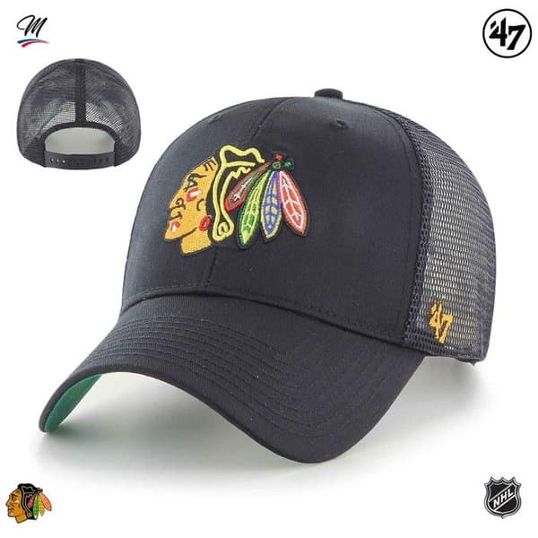 47 Brand Justerbar Keps - BRANSON Chicago Blackhawks svart
