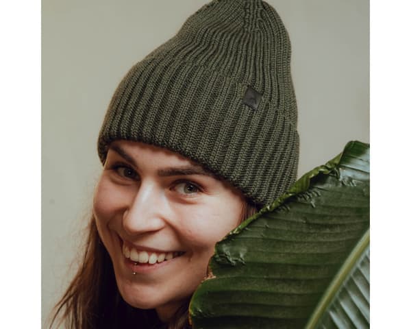 100% Merino mössa - Grön One size