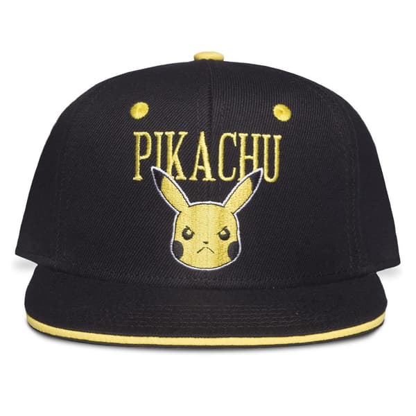 Pokemon Angry Pika Snapback Baseball Cap One Size