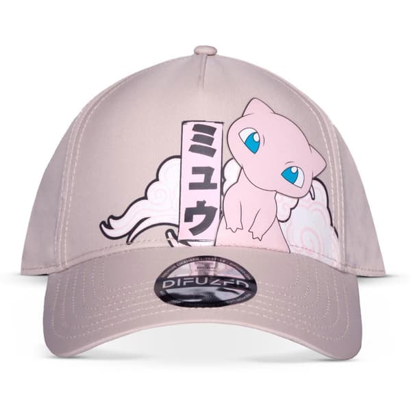 Pokemon Mew Rubber 3D Logo Snpaback Baseball Cap One Size