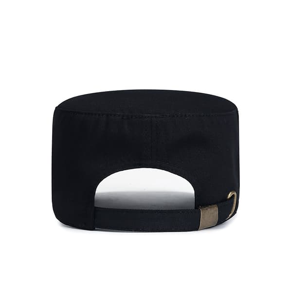 INF Herr Bomulls Flat Cap - Justerbar Basebollkeps för sommaren Svart