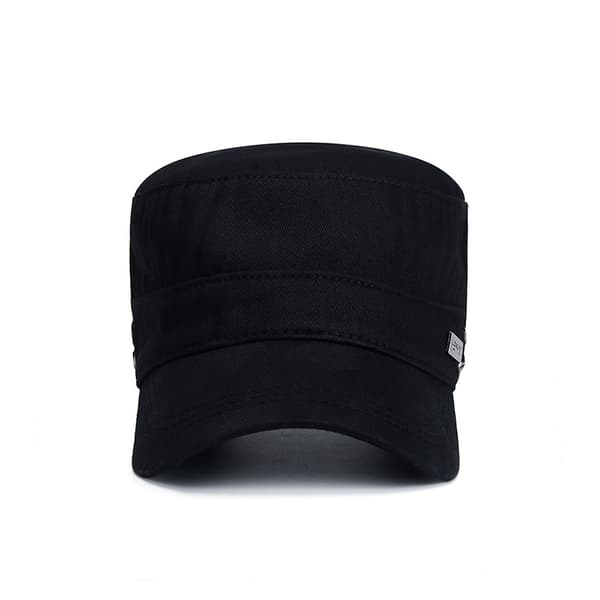 INF Herr Bomulls Flat Cap - Justerbar Basebollkeps för sommaren Svart