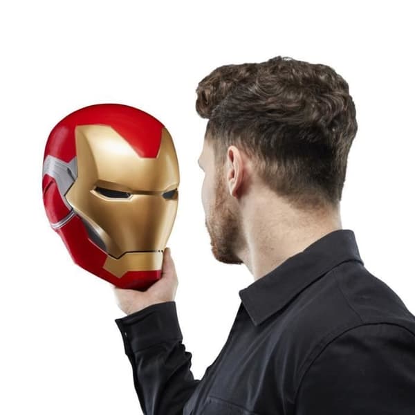 Iron Man elektronisk hjälm, med ljuseffekter, Premium Cosplay-leksak för vuxna, Marvel Legends-serien