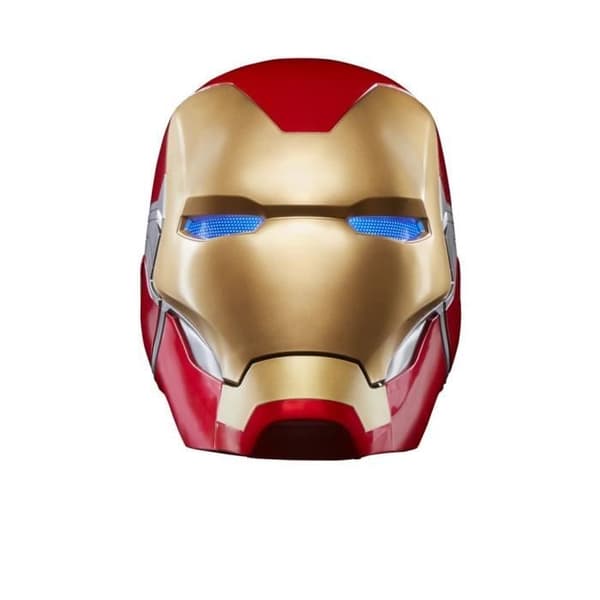 Iron Man elektronisk hjälm, med ljuseffekter, Premium Cosplay-leksak för vuxna, Marvel Legends-serien
