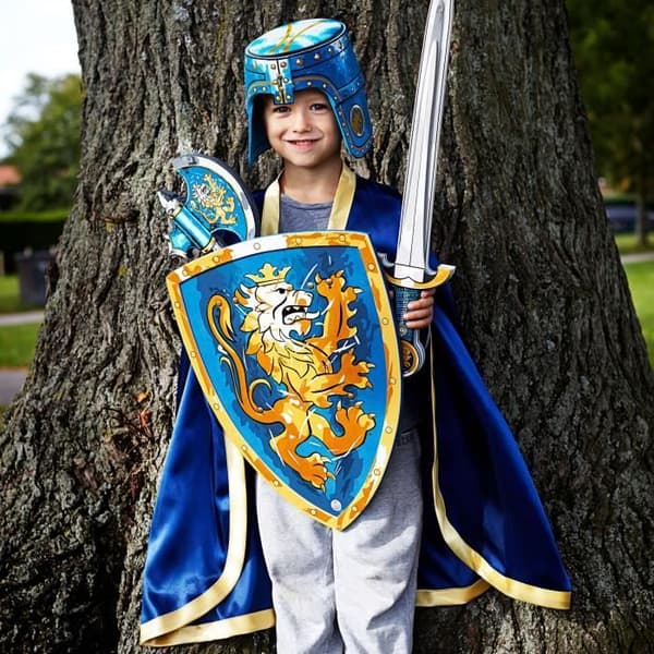 Golden Lion Knight Helm - LIONTOUCH - För barn från 3 år och uppåt - Blå - Utomhusbruk