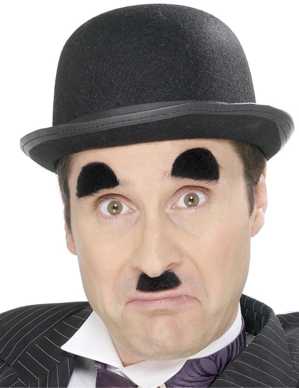 Voksen Charlie Chaplin-sett.Size-One size