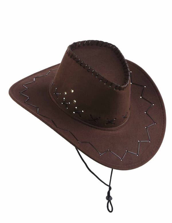 Brun cowboyhatt vuxna.Size-One size