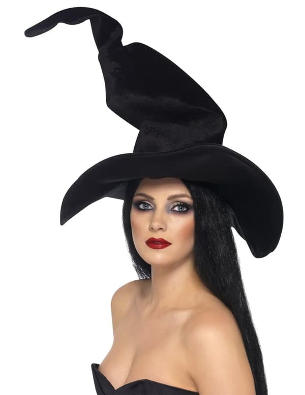 Sort heksehat voksen Halloween.Size-One size