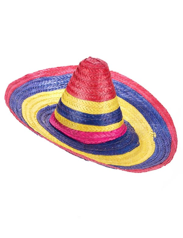 Sombrero flerfarvet til voksne.Size-One size