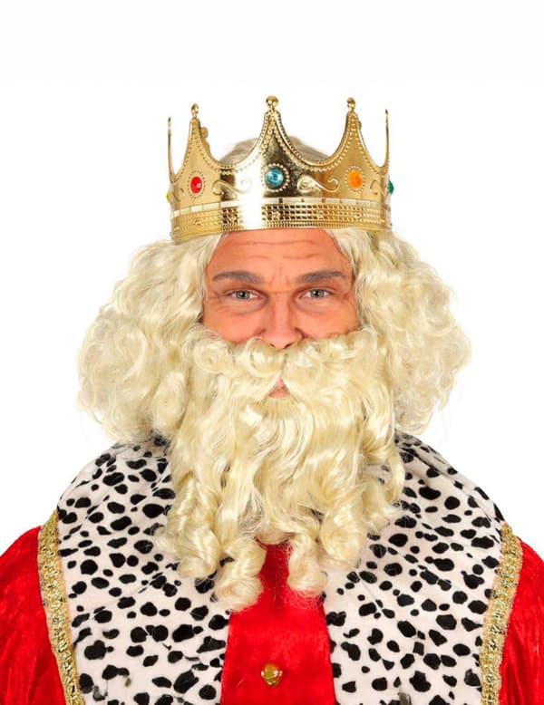 Guld kongekrone til voksne.Size-One size