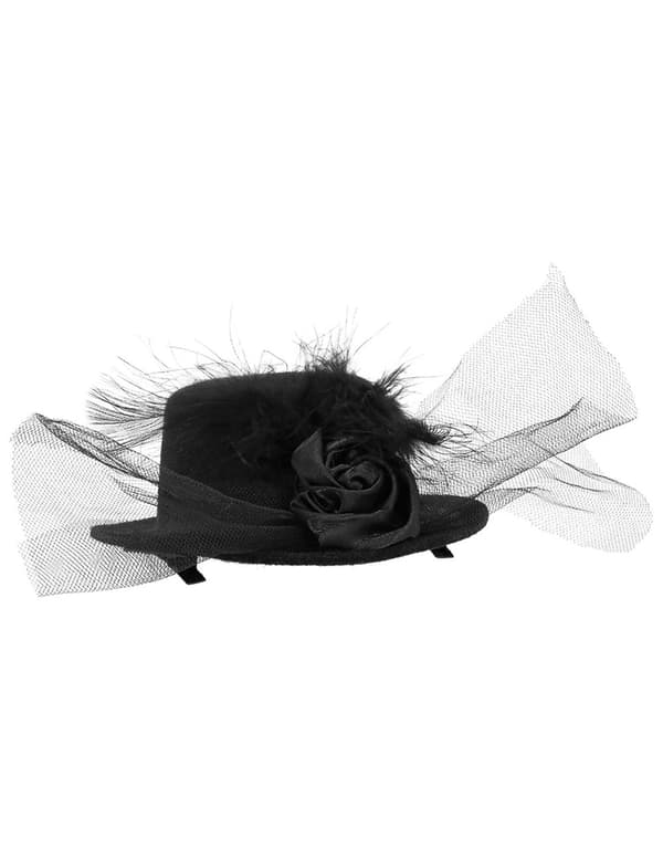 Sort minihat til kvinder.Size-One size