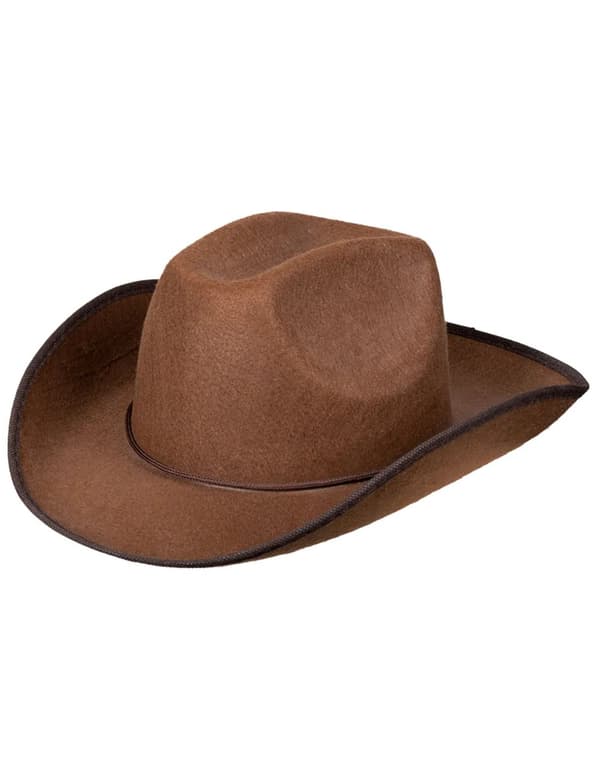 Brun cowboyhat til voksne.Size-One size