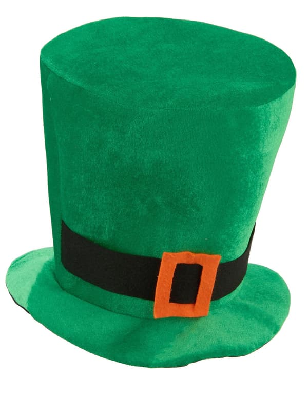 Saint Patrick grøn fløjlshat.Size-One size