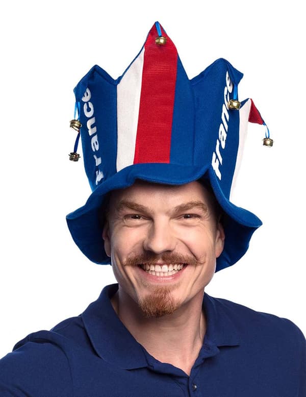 Hat med bjælder supporter Frankrig til voksne.Size-One size