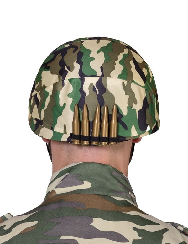 Militærhjelm med camouflagetryk til børn.Size-One size