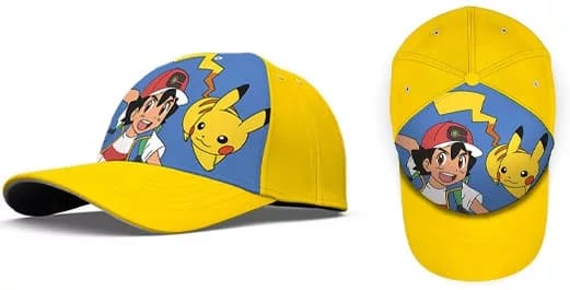 Keps Pokemon Gul Ash Pikachu