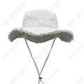 Miniatyrbild 1 av 4: TD® Fisherman hatt kvinnlig ny enkel tvättvatten matchande ansikte liten pompom stor brättad hatt solhatt
