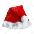 Miniatyrbild 4 av 4: TD® Tjock plysch julhatt Juldekorationer för vuxna Lång plysch röd och vit plysch hatt