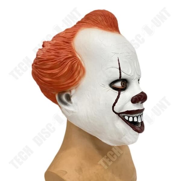 TD® Latex Ghost Clown Mask Halloween Event Maskeradfest Cosplay Clowndräkt Huvudbonader Interaktion Fans Säger
