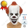 Miniatyrbild 1 av 4: TD® Latex Ghost Clown Mask Halloween Event Maskeradfest Cosplay Clowndräkt Huvudbonader Interaktion Fans Säger