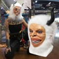 Miniatyrbild 4 av 4: TD® Halloween huvudbonader snögubbe snömonster snö komask Tibetansk helig konst prestandarekvisita party rap mas