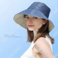 Miniatyrbild 2 av 4: TD® Outdoor solhatt fiskarhatt kan vara dubbelsidig med anti-ultraviolett vikbar bred brätte alla m