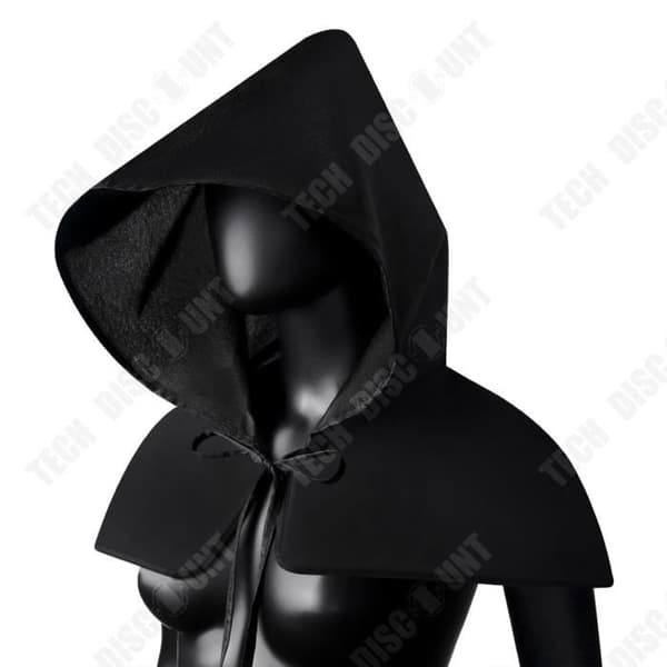 TEKNISK RABATT Halloween Hooded Cloak - Medieval Plague Bird Mask Rekvisita - Svart