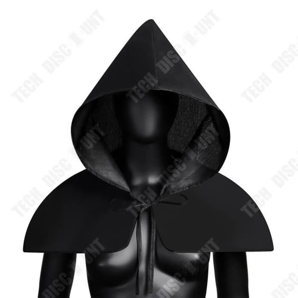 TEKNISK RABATT Halloween Hooded Cloak - Medieval Plague Bird Mask Rekvisita - Svart