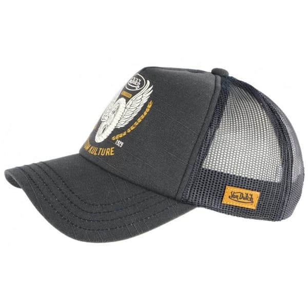 Keps - VON DUTCH - Crew Kustom - Grå - Premium bomull - Retro trucker