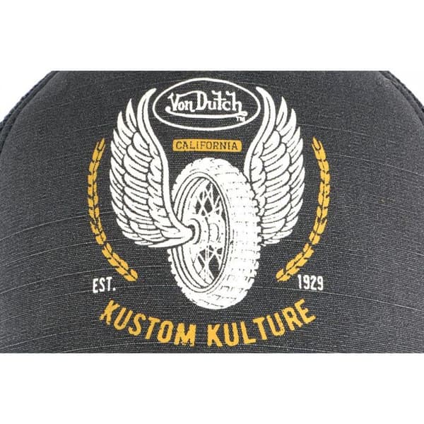 Keps - VON DUTCH - Crew Kustom - Grå - Premium bomull - Retro trucker