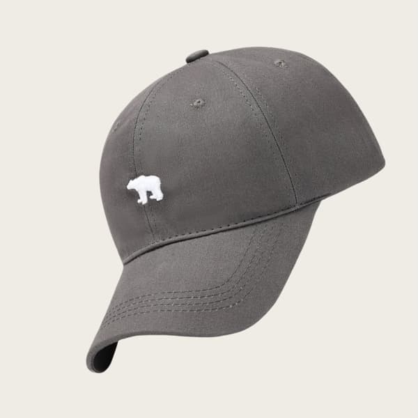 INF Broderad Four Seasons Baseballkeps - Snygg & Bekväm Grå