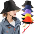 Miniatyrbild 4 av 6: Hatt Solhatt Mesh Keps med bred brätte - Orange