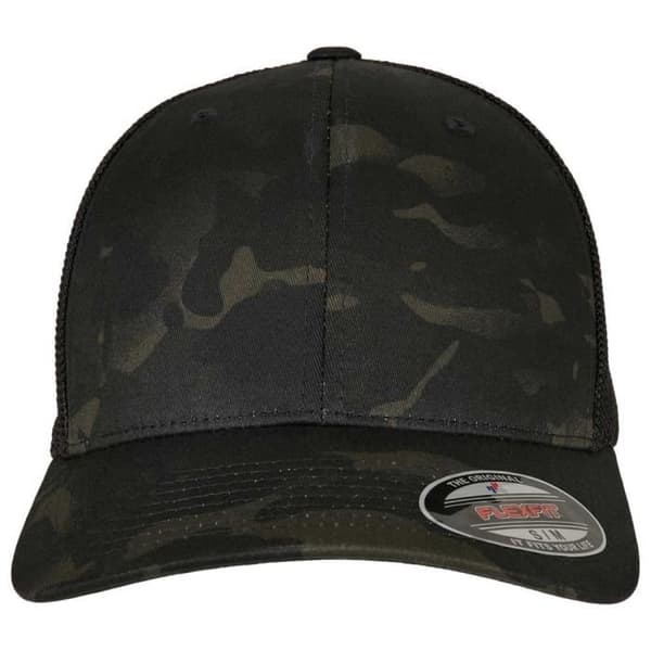 Trucker Mesh Flexfit basebollkeps - Multicam Svart - Vuxen
