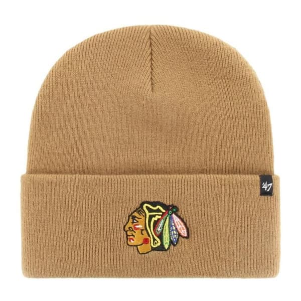 Stickad mössa 47 Brand - HAYMAKER Chicago Blackhawks - Herr - Beige - Höst / Vinter