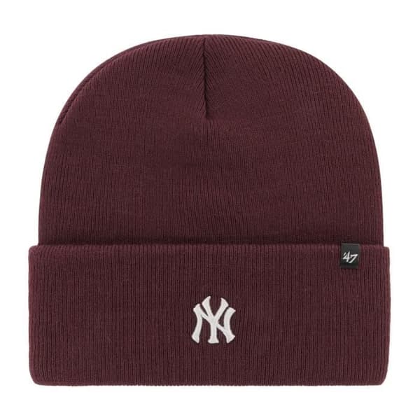 Stickad mössa 47 Brand - BASE RUNNER New York Yankees vinröd