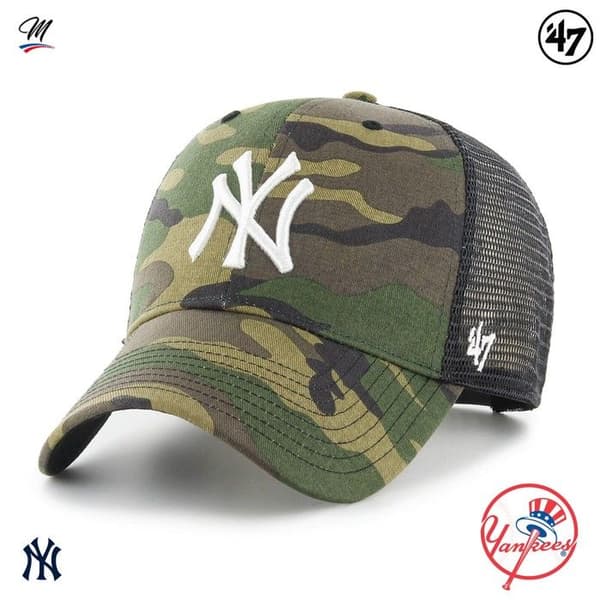 Trucker Cap - 47 Märke - Branson - Wood Camo - Låg krona - Böjt visir